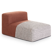 Mangas Outdoor Lounge by GAN. 97cm x 124cm x 64cmH Brown